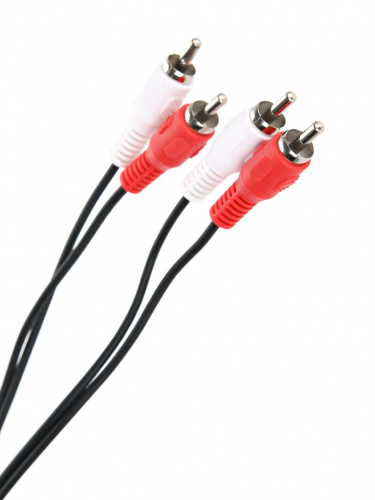 Кабель соединительный TELECOM 2xRCA (M) / 2xRCA (M), чёрный, 2 м. (1/200) (TAV7158-2M)