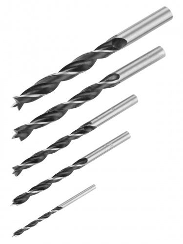 Набор сверл по дереву, 5 шт. (4-5-6-8-10) мм, полир., HSS, пласт. уп., "Рубин" TDM (1/100) (SQ1093-0201) фото 2 Набор сверл по дереву, 5 шт. (4-5-6-8-10) мм, полир., HSS, пласт. уп., "Рубин" TDM (1/100) (SQ1093-0201) фото 2