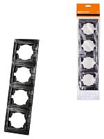 Рамка 4-х постовая вертикальная старинное серебро с/у, "Лама" (1/15) TDM (SQ1815-0685)