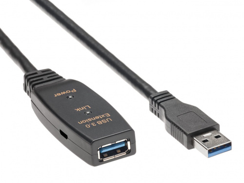 Кабель-адаптер USB3.0-repeater, удлинительный активный <Am-->Af> 15м Aopen/qust<ACU827A-15M> (1/10) фото 3