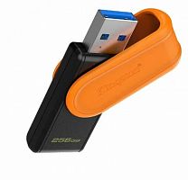 Флеш-накопитель USB 3.2  256GB  Kingston  DataTraveler Exodia S  чёрный/оранжевый (DTXS/256GB)