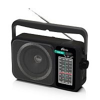 Радиоприемник четырёхдиапазонный RITMIX RPR-303, вход USB Type-C, антенна 360°, аккумулятор на 1200 мАч, черный(1/10) (15119827)