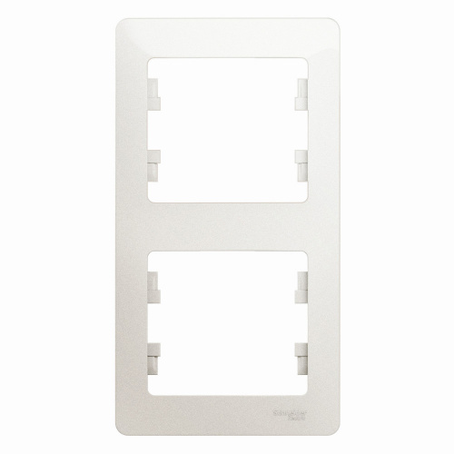 Рамка 2-м GLOSSA верт. перламутр Systeme Electric GSL000606 (1/30/180)