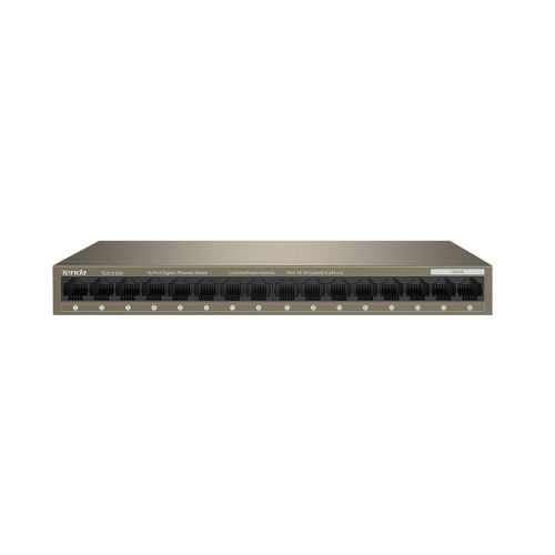 Коммутатор 16 портовый гигабитный неуправляемый TENDA TEG1016M   16-Port Gigabit Ethernet Switch (1/10)