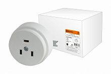 Розетка РШ 32А 250В 2Р+РЕ СУ белая TDM (6/120) (SQ1812-0006)