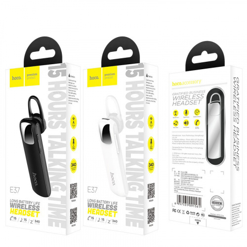 Гарнитура bluetooth HOCO E37 Gratified business, цвет: чёрный (1/19/190) (6957531091554) фото 8