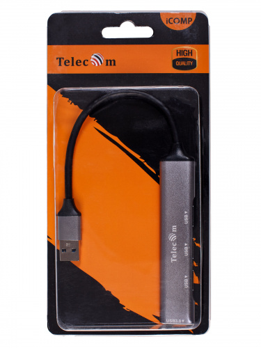 Переходник USB 3.0--> USB 3.0+3*USB 2.0, Aluminum Shell, 0.2м TELECOM <TA308U> (1/100) фото 4