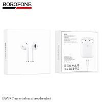 Наушники внутриканальные Borofone BW89, пластик, bluetooth 5.4, микрофон, цвет: белый (1/22/132) (6941991123191)