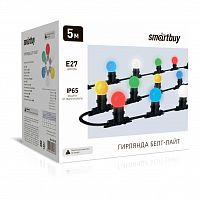 Гирлянда SMARTBUY Белт лайт 5 м (шаг 0,25 м), 20 патронов Е27, 220В, каучук, IP65 (SBL-BL-5M-20) (1/8)