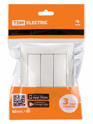 Выключатель 3-х кл. 10А перламутр "Лама" (10/120) TDM (SQ1815-0803) фото 3 Выключатель 3-х кл. 10А перламутр "Лама" (10/120) TDM (SQ1815-0803) фото 3