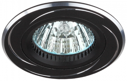 Светильник ЭРА KL34 AL/BK/1 встраиваемый алюминиевый MR16 поворотный 12V 50W черный (1/50) (Б0049558)