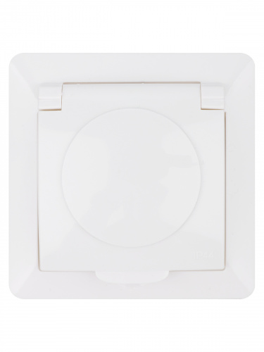 Розетка 2П+З с защ. шт. и крышкой 16А 250В IP44 белая "Ильмень" TDM (1/10/100) (SQ1823-0017) фото 4