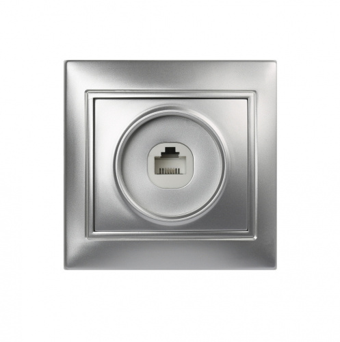 Розетка SMARTBUY скрытая установка, телефонная 1-местная серебро "Венера" (SBE-01s-S1-PH) Розетка SMARTBUY скрытая установка, телефонная 1-местная серебро "Венера" (SBE-01s-S1-PH)