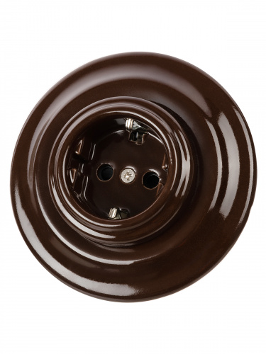Розетка TDM скрытой установки фарфоровая 2П+З 16А 250В коричневая «Болонь» (1/36) (SQ1820-0422) фото 6 Розетка TDM скрытой установки фарфоровая 2П+З 16А 250В коричневая «Болонь» (1/36) (SQ1820-0422) фото 6