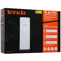 Точка доступа TENDA O4, наружная беспроводная, 5 км от точки до точки наружного CPE, 1*10/100Mbps, PoE, белый (1/20)