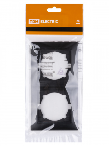 Рамка 2-х постовая вертикальная графит , с/у, "Лама" (20/240) TDM (SQ1815-0633) фото 2 Рамка 2-х постовая вертикальная графит , с/у, "Лама" (20/240) TDM (SQ1815-0633) фото 2