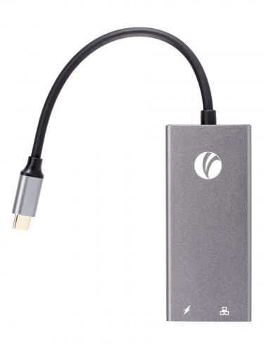 Переходник USB 3.1 Type-C(M)--> 6в1 RJ-45+3*USB 3.0(f) +PD+HDMI1.4 Alum Shell VCOM <CU459> фото 4