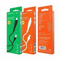 Кабель USB - микро USB Borofone BX37 Wieldy, 1.0м, круглый, 2.4A, цвет: чёрный (1/360) (6931474720870)