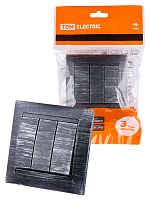 Выключатель 3-х кл. 10А старинное серебро с/у, "Лама" (1/10) TDM (SQ1815-0645)