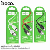 Кабель USB - Type-C HOCO X95 Goldentop, 1.0м, 3.0A, ткань, цвет: чёрный (1/37/370) (6931474794444)