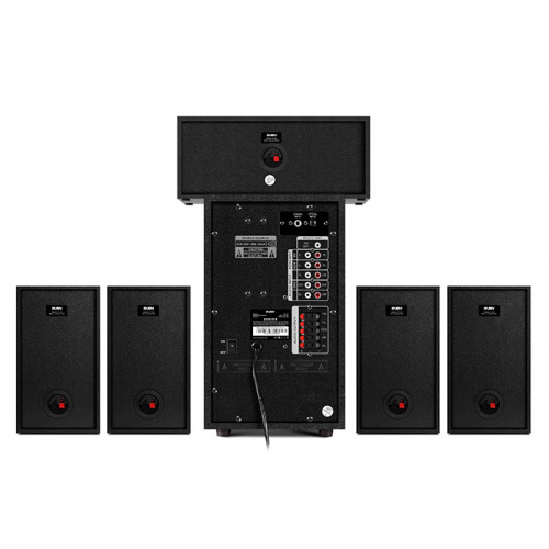 Акустическая система 5.1 SVEN HT-210, чёрный, мощность (RMS):50Вт+5x15Вт, Bluetooth, Optical, Coaxial, FM-тюнер, USB/SD, дисплей, ПДУ (SV-014124) фото 2