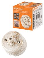 Выключатель фарфоровый поворотный 2-кл. с ручкой (бантик) 10А мраморный «Болонь» TDM (1/72) (SQ1820-0110)