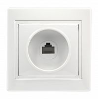 Розетка SMARTBUY скрытая установка, компьютерная RJ-45 1-местная белая "Венера" (SBE-01w-S1-RJ) (1/10)