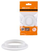 Кольцо TDM для патрона Е27, термостойкий пластик, белый, (1/50/1000) (SQ0335-0162)