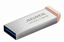Флеш-накопитель USB 3.2  128GB  A-Data  UR350  серебро/коричневый металл (UR350-128G-RSR/BG)