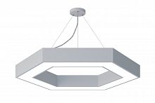Светильник светодиодный Geometria ЭРА Hexagon SPO-124-W-40K-051 51Вт 4000К 3900Лм IP40 800*800*80 белый подвесной  (Б0050556)