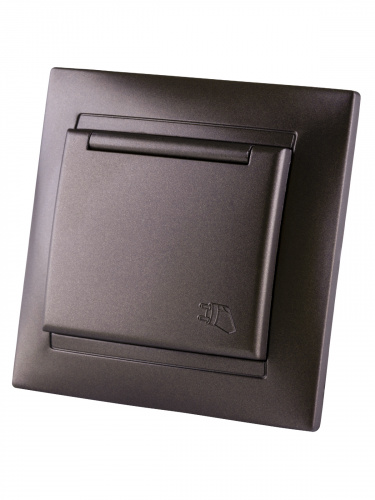 Розетка 2П+З 16А 250В IP44 с защ. шт. с крышкой шоколад , с/у, "Лама" (10/120) TDM (SQ1815-0514) фото 6 Розетка 2П+З 16А 250В IP44 с защ. шт. с крышкой шоколад , с/у, "Лама" (10/120) TDM (SQ1815-0514) фото 6