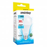 Лампа светодиодная SMARTBUY A70 30Вт 220V 3000К E27 (теплый свет) (10/50) (SBL-A70-30-30K-E27)
