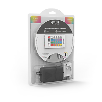 Комплект светодиодной ленты GAUSS Basic 5050/60 12V 12W/m 780lm/m RGB 10mm IP65 5m 1/50 (BT072)