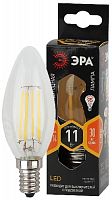 Лампа светодиодная ЭРА F-LED B35-11W-827-E14 Е14 / Е14 11Вт филамент свеча теплый белый свет (1/100) (Б0046985)