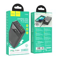 Мобильный аккумулятор Аккумулятор внешний HOCO J102A, 20000mAh, Cool, PD20W+QC3.0, цвет: чёрный (1/42) (6931474783622)