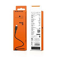 Кабель USB - микро USB Borofone BX16 Easy, 1.0м, круглый, 2.0A, ПВХ, цвет: чёрный (1/648) (6957531099499)