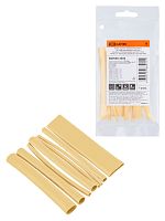 Набор трубок термоусаживаемых, клеевых, 8 типоразмеров, длиной 10 см ТТкНГ(3:1) "Моноцвет-диапазон, желтый TDM" (1/75) (SQ0548-2302)