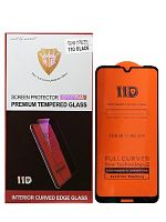 Защитное стекло Mietubl для Huawei Y7 Pro (2019)/Y7 Prime 2019/Enjoy 9/9 , Full Screen, 0.33 мм, 11D, Curved Edge, закр. край, глянц, полный клей, чёр (AA-00000803)