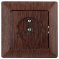 Розетка INTRO TV одиночная, СУ, Solo, венге (10/200/3600) 4-301-10 (Б0043373)