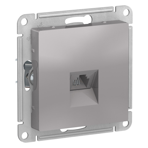 Механизм розетки телефонной 1-м С/У ATLASDESIGN RJ11 алюм. Systeme Electric ATN000381 (1/10/60) Механизм розетки телефонной 1-м С/У ATLASDESIGN RJ11 алюм. Systeme Electric ATN000381 (1/10/60)