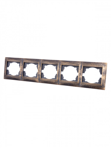 Рамка 5-ти постовая горизонтальная старинная бронза с/у, "Лама" (1/10) TDM (SQ1815-0782) фото 5 Рамка 5-ти постовая горизонтальная старинная бронза с/у, "Лама" (1/10) TDM (SQ1815-0782) фото 5