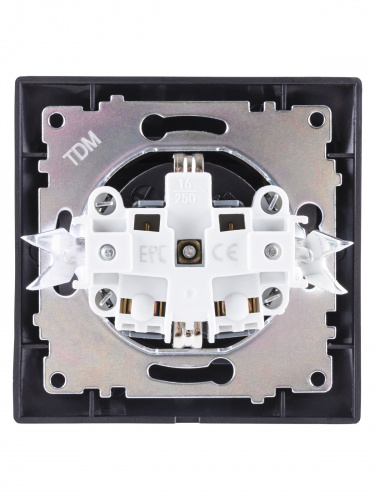 Розетка 2П+З 16А 250В IP44 с защ. шт. с крышкой шоколад , с/у, "Лама" (10/120) TDM (SQ1815-0514) фото 3 Розетка 2П+З 16А 250В IP44 с защ. шт. с крышкой шоколад , с/у, "Лама" (10/120) TDM (SQ1815-0514) фото 3