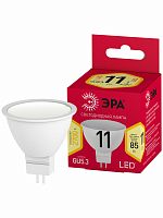 Лампа светодиодная ЭРА RED LINE LED MR16-11W-827-GU5.3 R GU5.3 11 Вт софит теплый белый свет (1/100) (Б0056064)