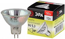 Лампа ЭРА галогенная GU5.3-MR16-50W-12V-CL GU5.3 50Вт софит теплый белый свет (1/200) (Б0051798)