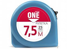 Рулетка SMARTBUY измерительная 7.5мх25мм, пластиковый корпус, фиксатор,усиленный зацеп, OneTools (1/72) (SBT-MTP-7525P1)