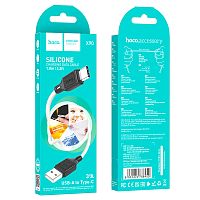 Кабель USB - Type-C HOCO X90 Cool, 1.0м, 3.0A, цвет: белый (1/37/370) (6931474788450)