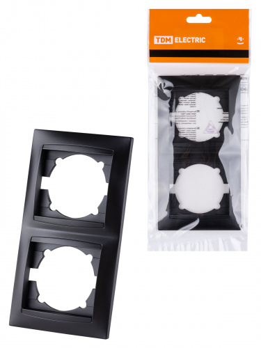 Рамка 2-х постовая вертикальная графит , с/у, "Лама" (20/240) TDM (SQ1815-0633) Рамка 2-х постовая вертикальная графит , с/у, "Лама" (20/240) TDM (SQ1815-0633)