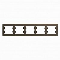 Рамка 5-м GLOSSA горизонт. шоколад Systeme Electric GSL000805 (1/5/20)