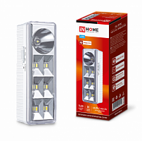 Светильник светодиодный аварийный СБА 2207DC 6+1LED 1.0Ah lithium battery DC IN HOME (1/40) (4690612029559)