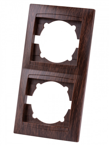 Рамка 2-х постовая вертикальная венге , с/у, "Лама" (20/240) TDM (SQ1815-0433) фото 5 Рамка 2-х постовая вертикальная венге , с/у, "Лама" (20/240) TDM (SQ1815-0433) фото 5